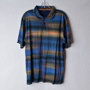 Bugatchi Mens Extra Large Multicolor Short Sleeve Polo Shirt
